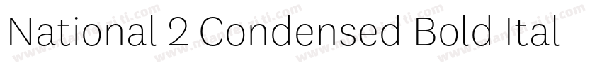 National 2 Condensed Bold Italic字体转换